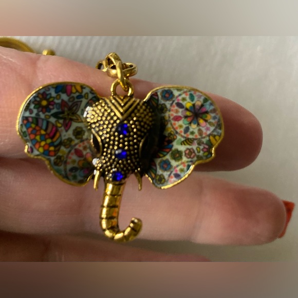 Gold Plated Elephant Keychain Bag Charm New Last 2!! - Picture 1 of 4